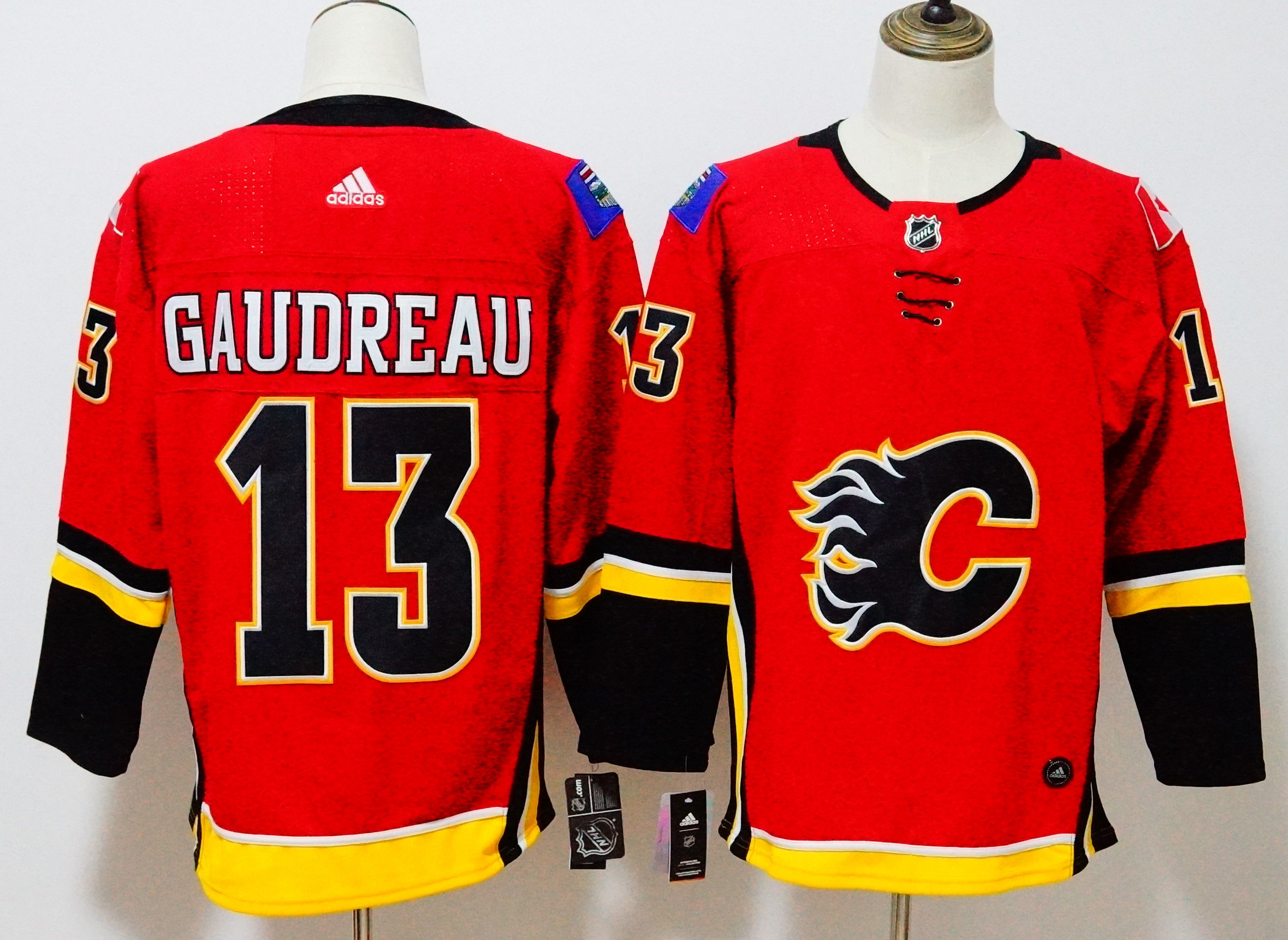 Men Calgary Flames #13 Gaudreau Red Hockey Stitched Adidas NHL Jerseys->boston bruins->NHL Jersey